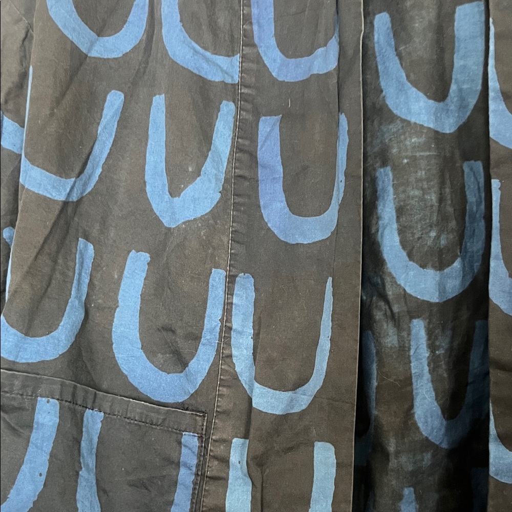 Custom Black and Blue Graphic Cape / Kimono - Picture 3 of 6